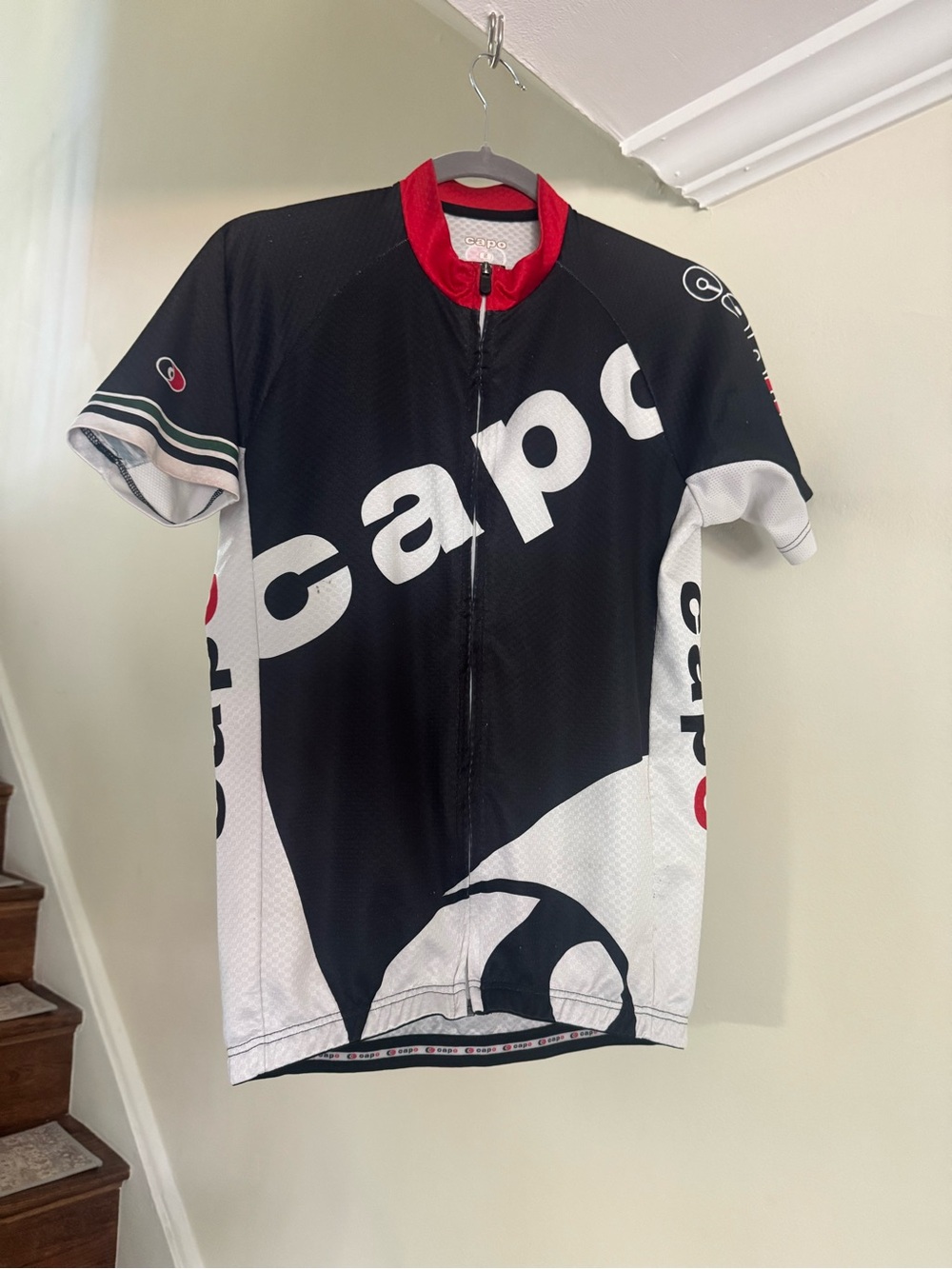Capo Cycling Jersey - Black, White & Red